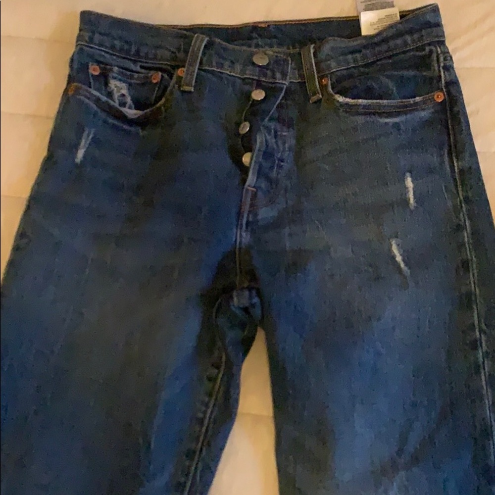 Levi’s high rise cropped wedgie straight jeans